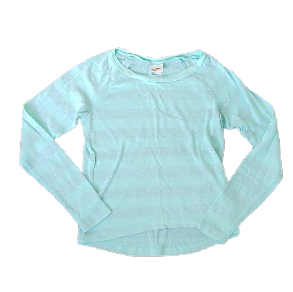 Mossimo Long Sleeve Striped Glitter Shimmer Top Small